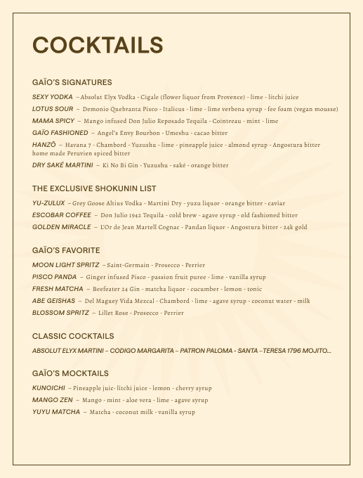 Menu Starter
