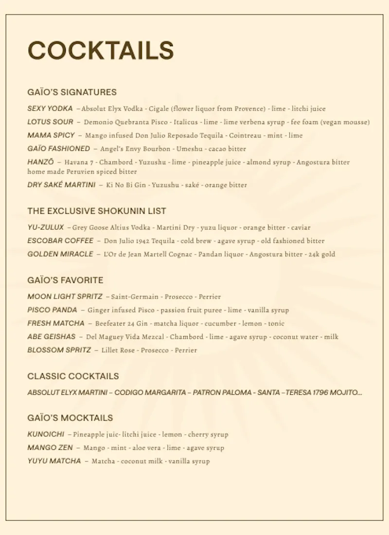 Menu Starter