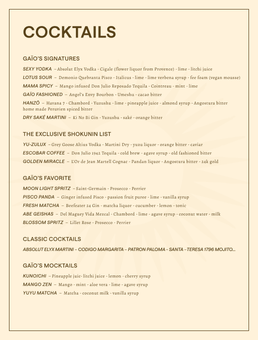Menu Starter