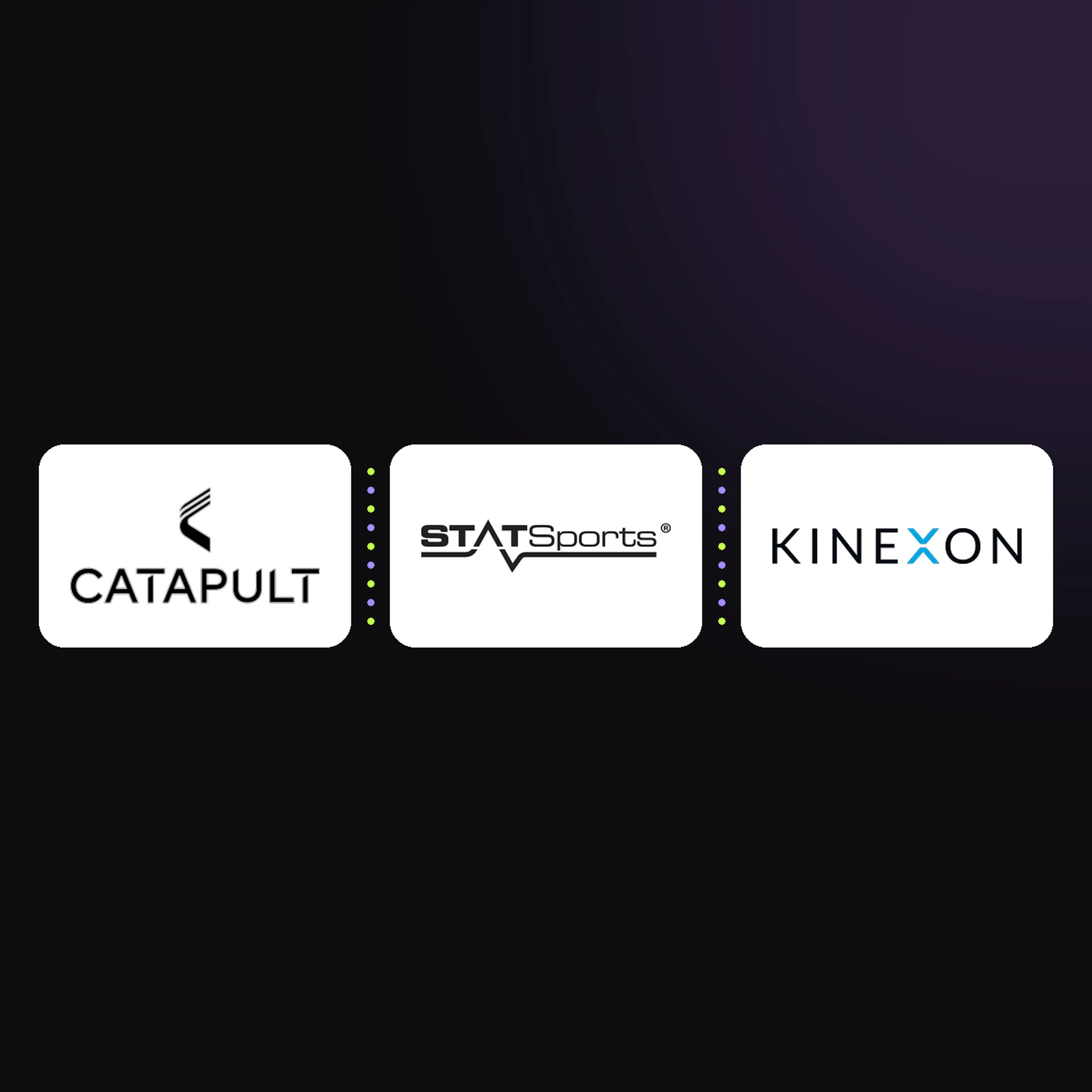 The Catapult, STATSports and KINEXON logos side by side
