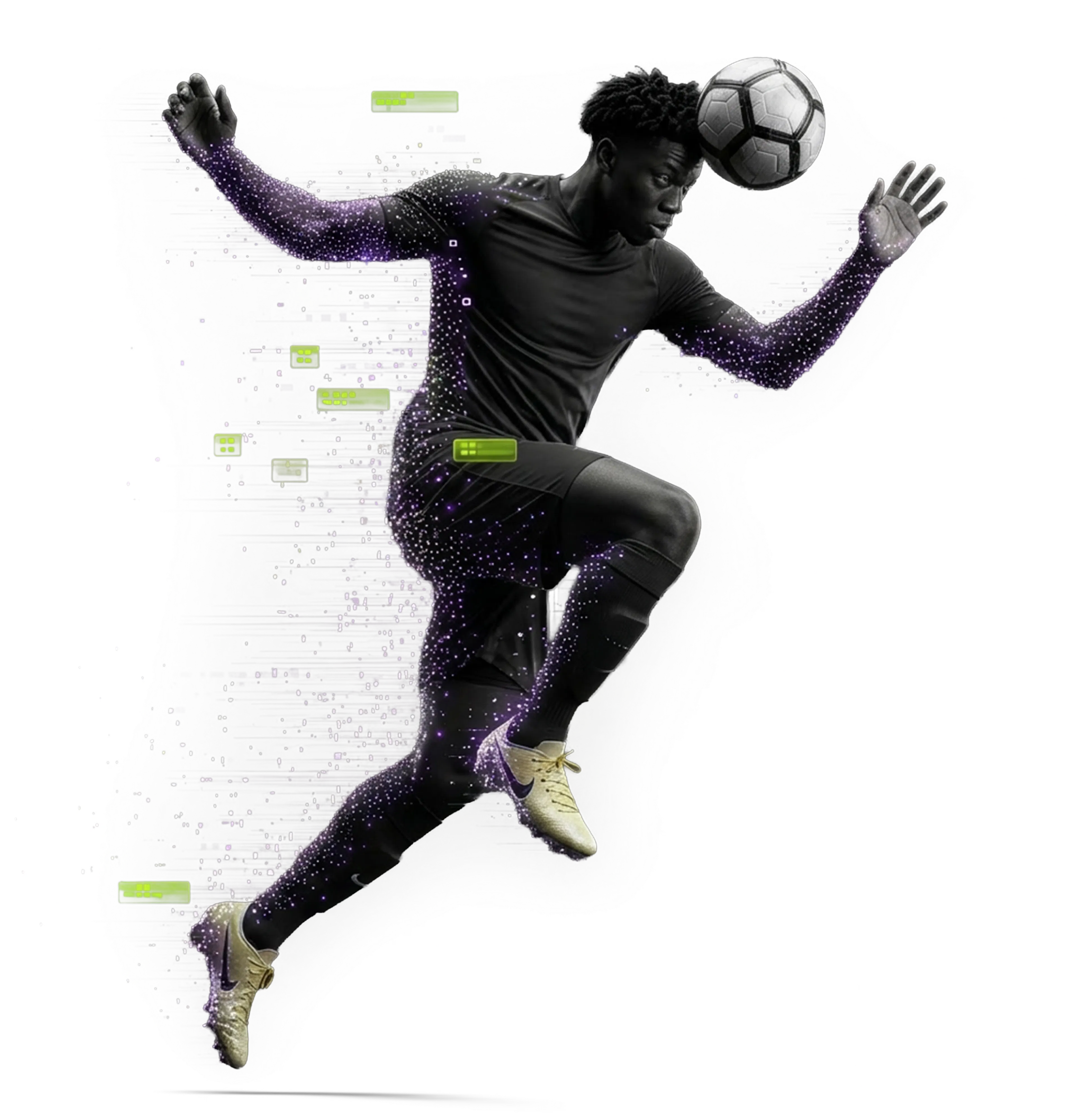 AI player pose analysis visualization