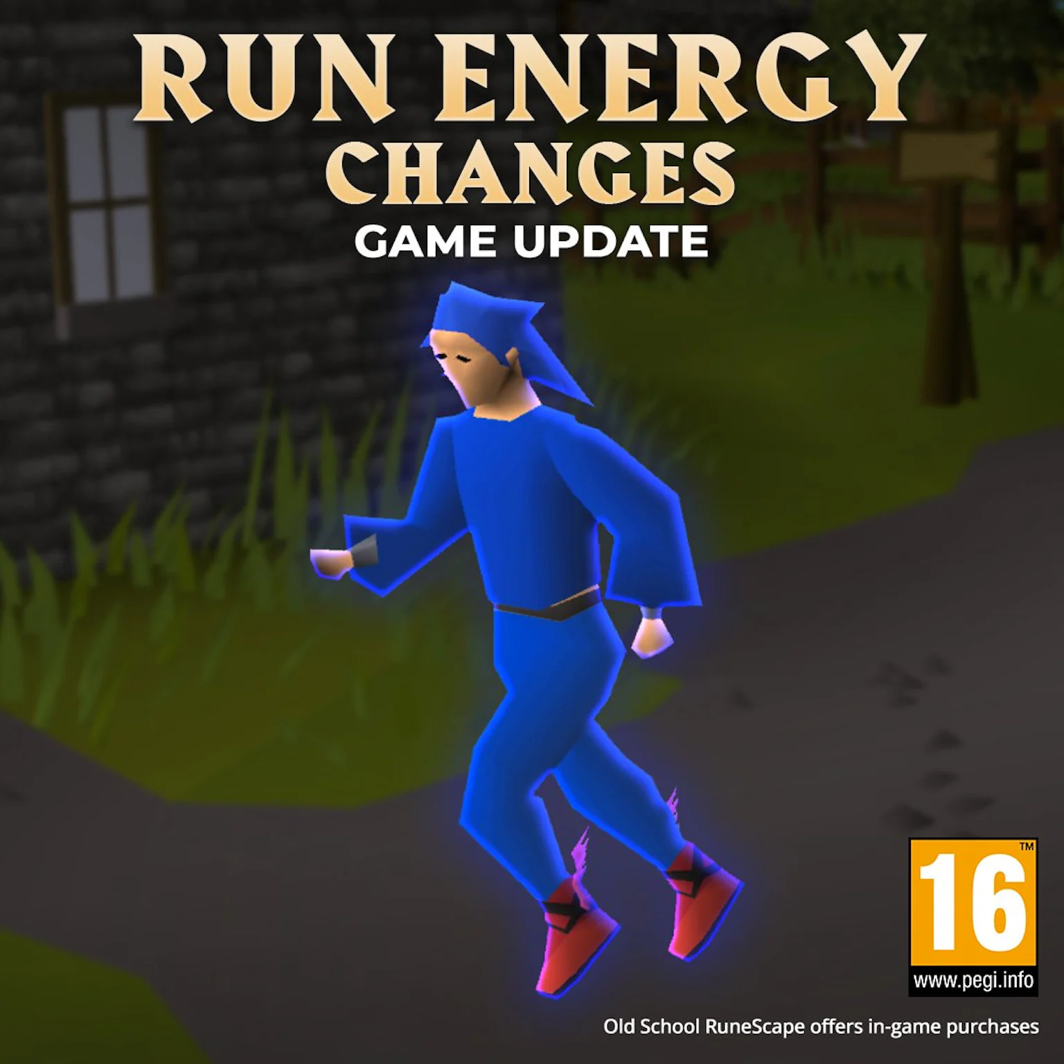 OSRS man running art