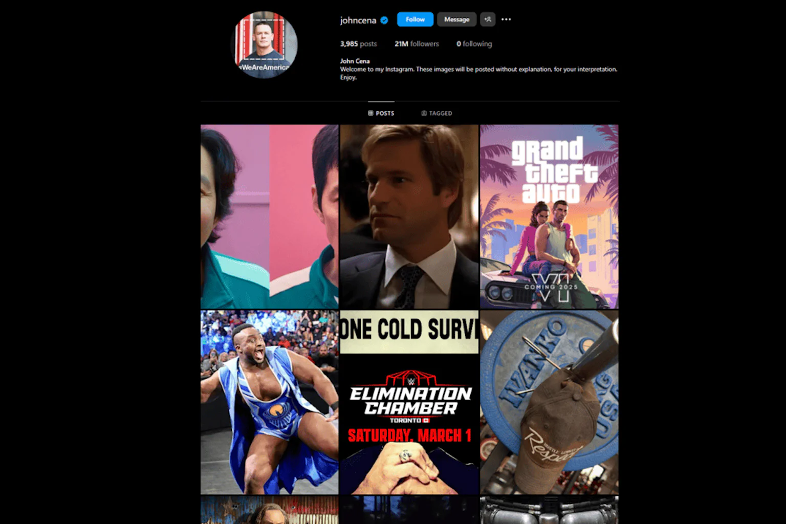 John Cena Teases Grand Theft Auto 6 with Instagram Post