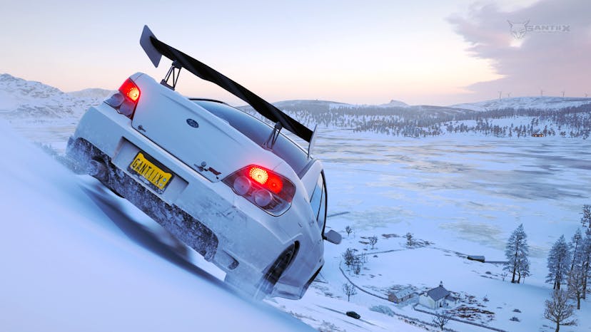 Subaru Impreza WRX STi frozen lake