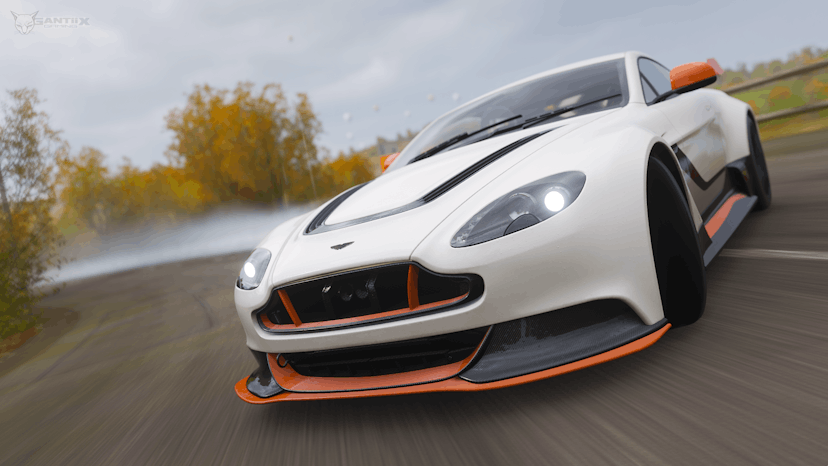 Aston Martin Vantage GT12 drifting