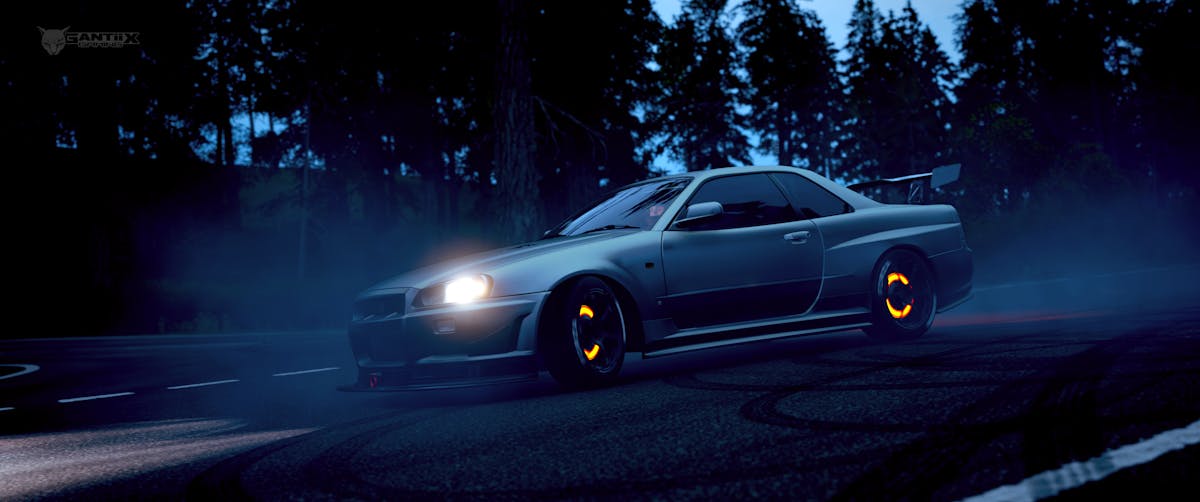 Nissan Skyline GT-R V-Spec II with hot brakes