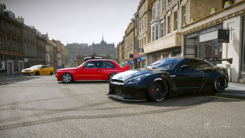 Nissan GT-R Black Edition Horizon Liberty Walk with bmw mercedes