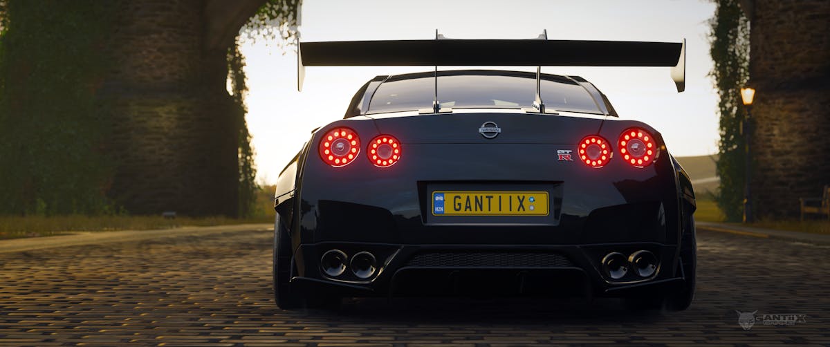 Nissan GT-R Black Edition Horizon Liberty Walk fortune island rear