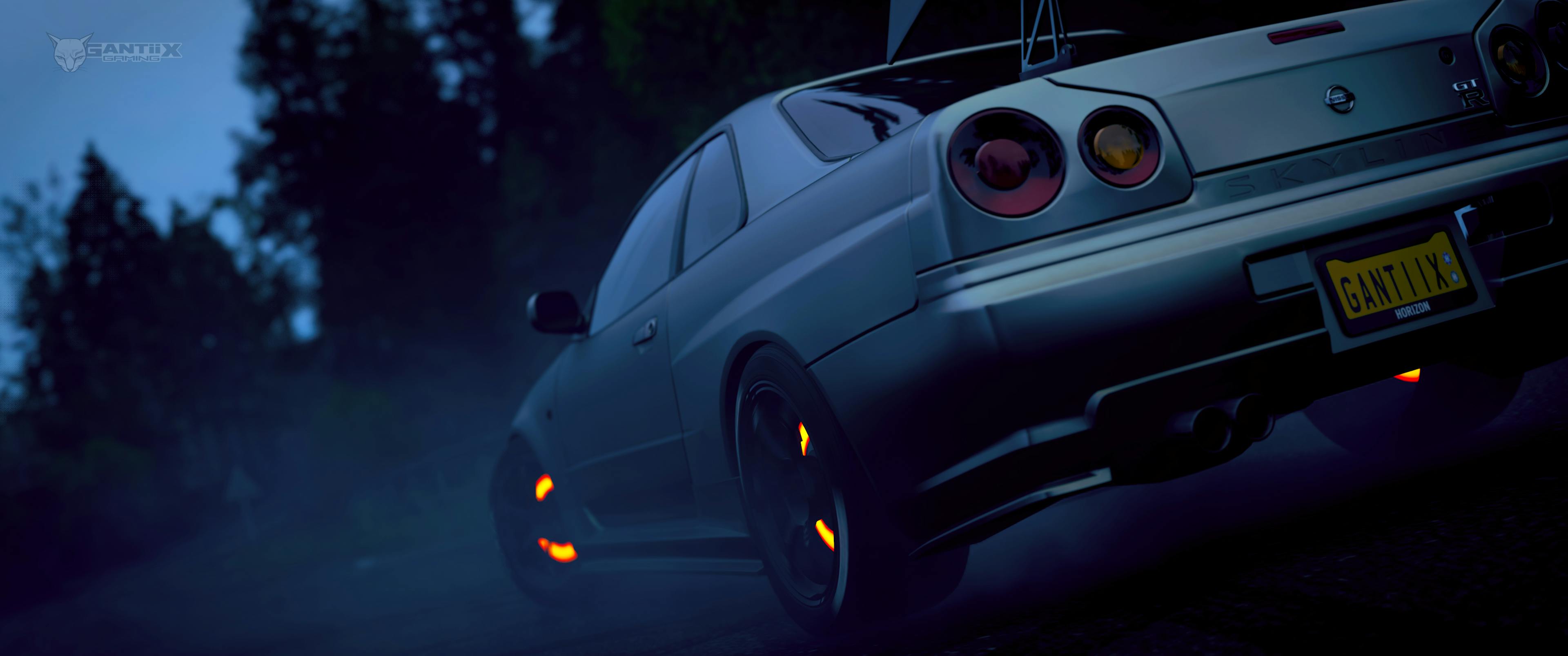 Nissan Skyline GT-R V-Spec II with hot brakes