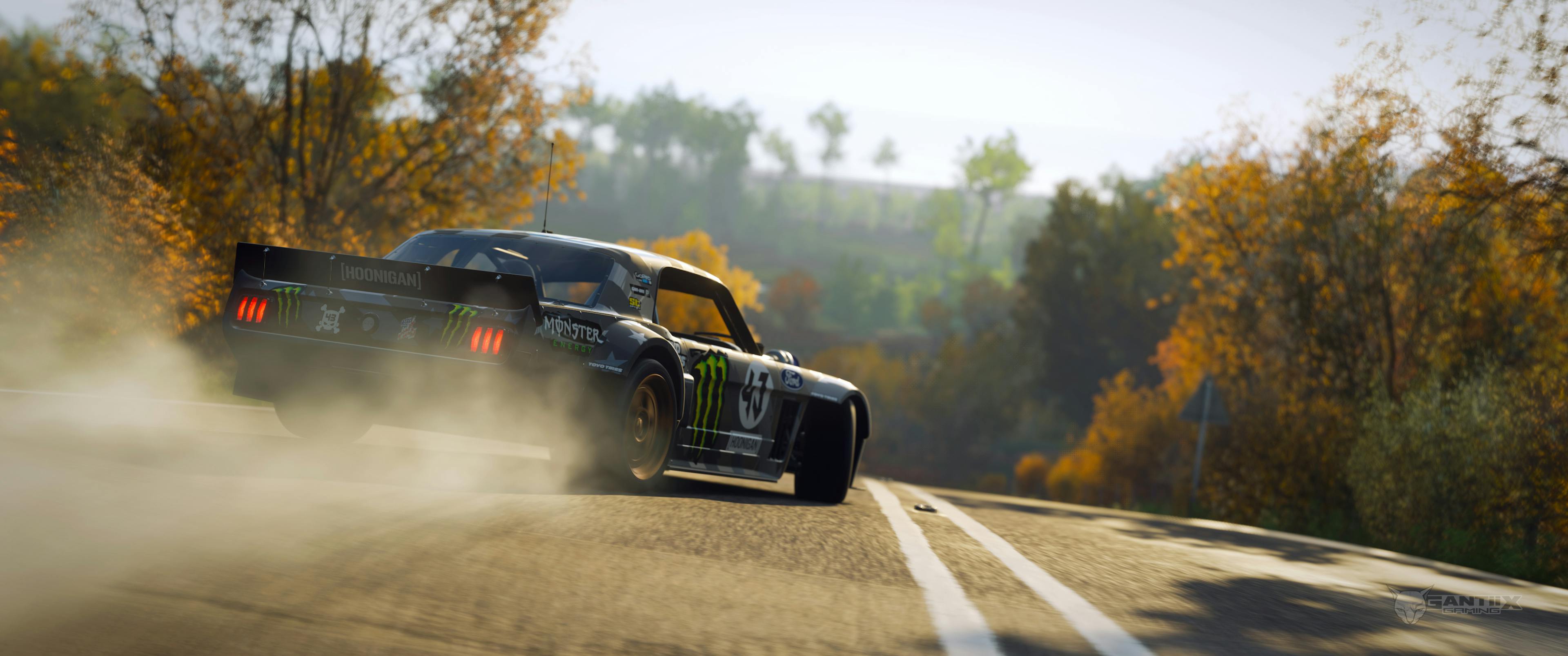 Hoonigan Ford "Hoonicorn" Mustang drifting