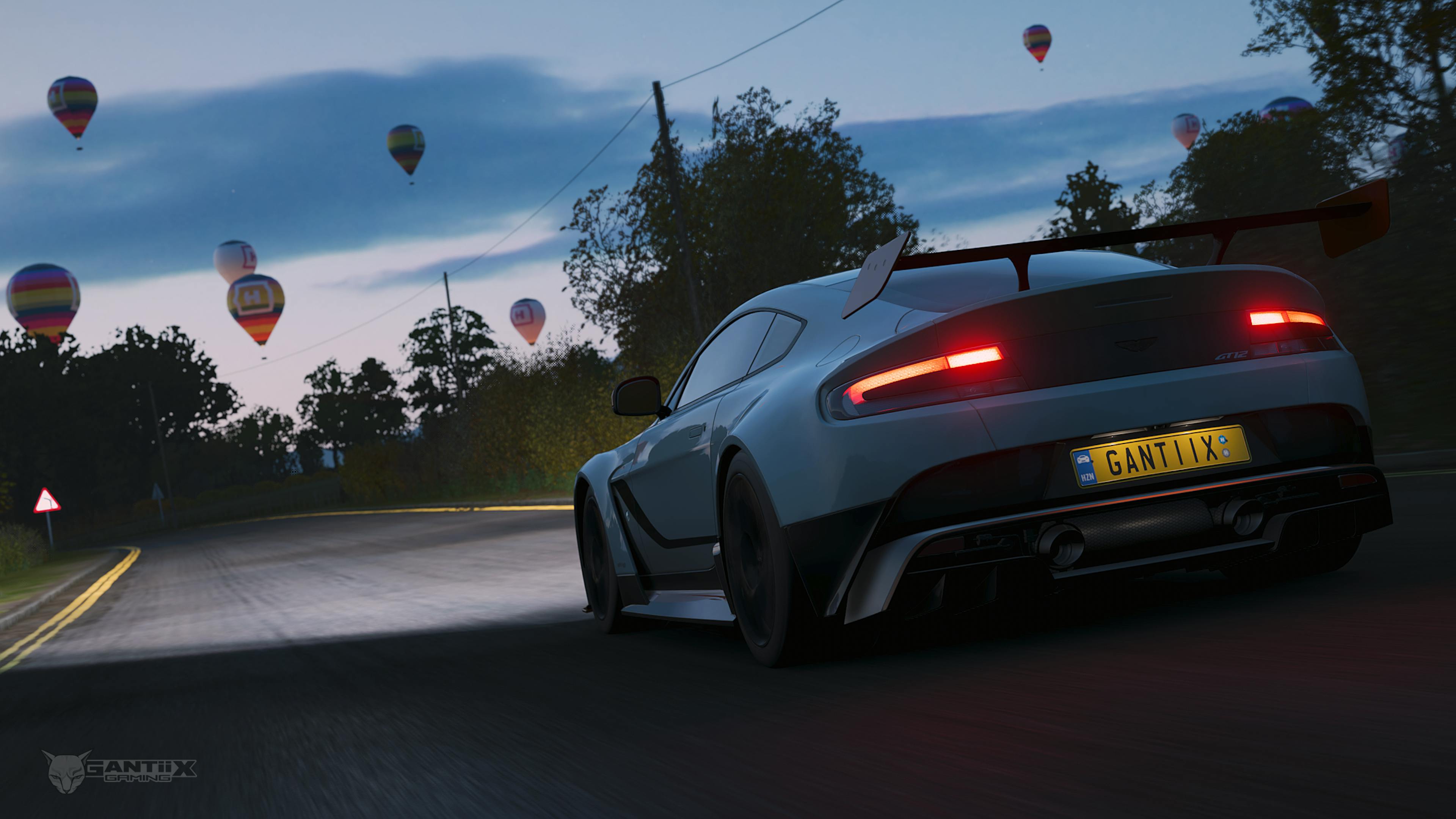 Aston Martin Vantage GT12 running to Horizon festival