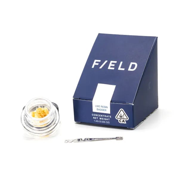 field live resin package and opened container 