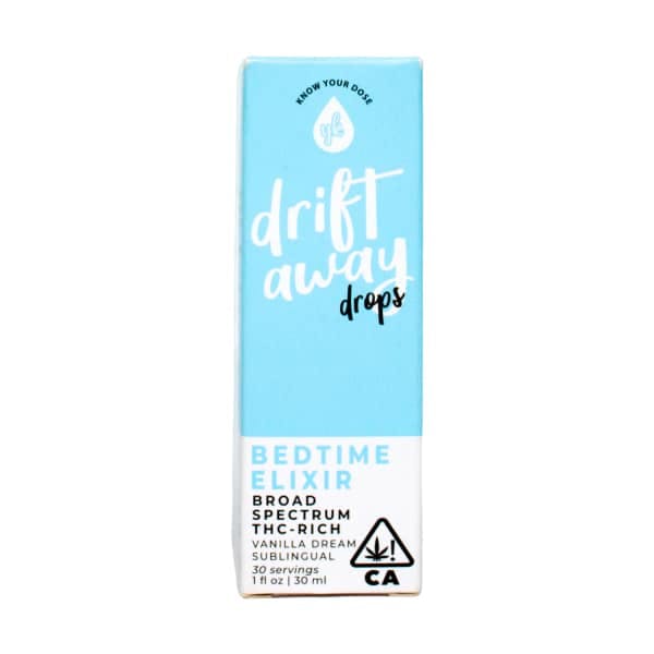 Yummi Karma's drift away tincture in french vanilla package 