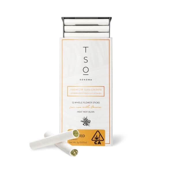 TSO sonoma package with two flowersticks laying in front of package 