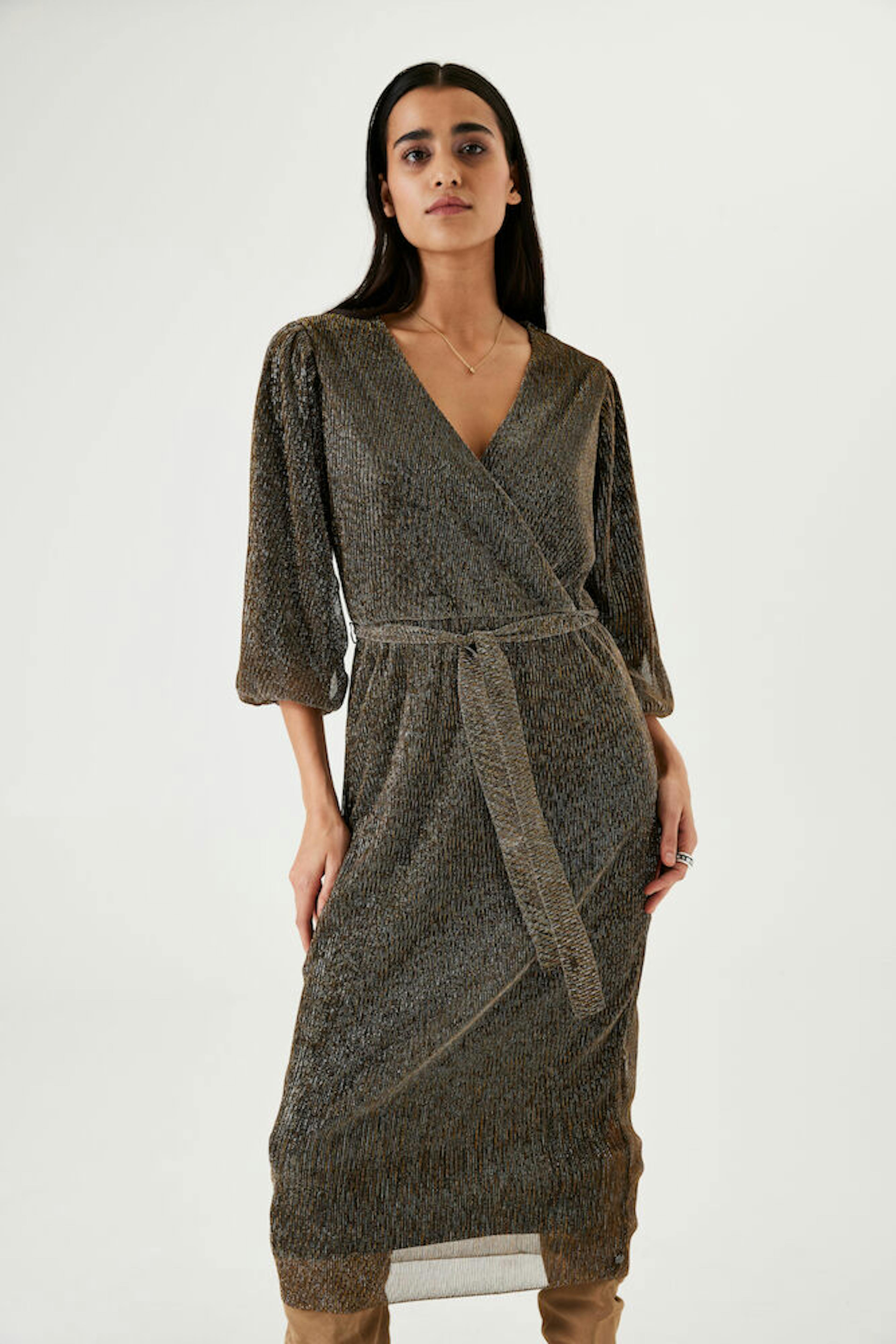 glitter jurk kerst metalic