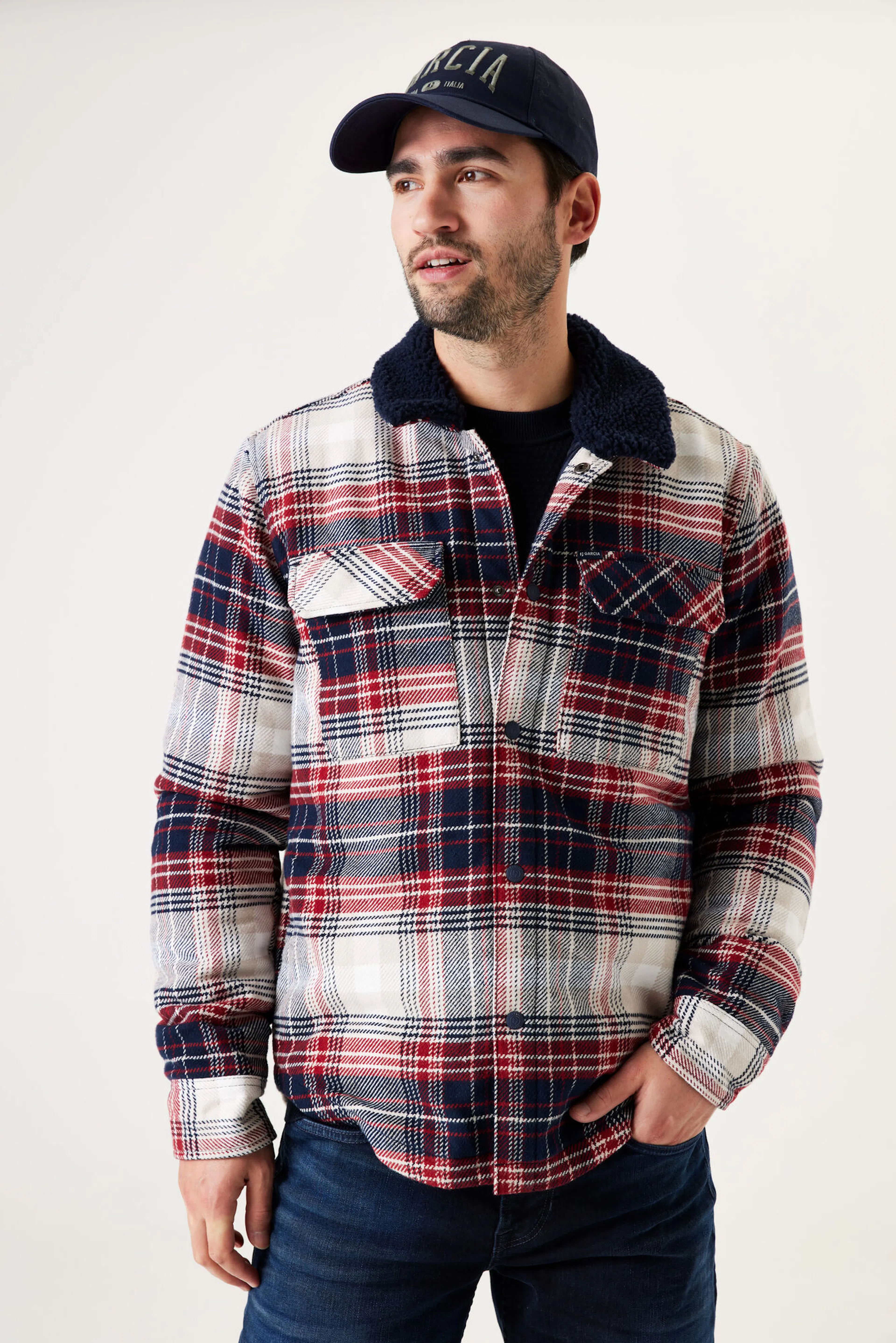 geruit overshirt rood wit
