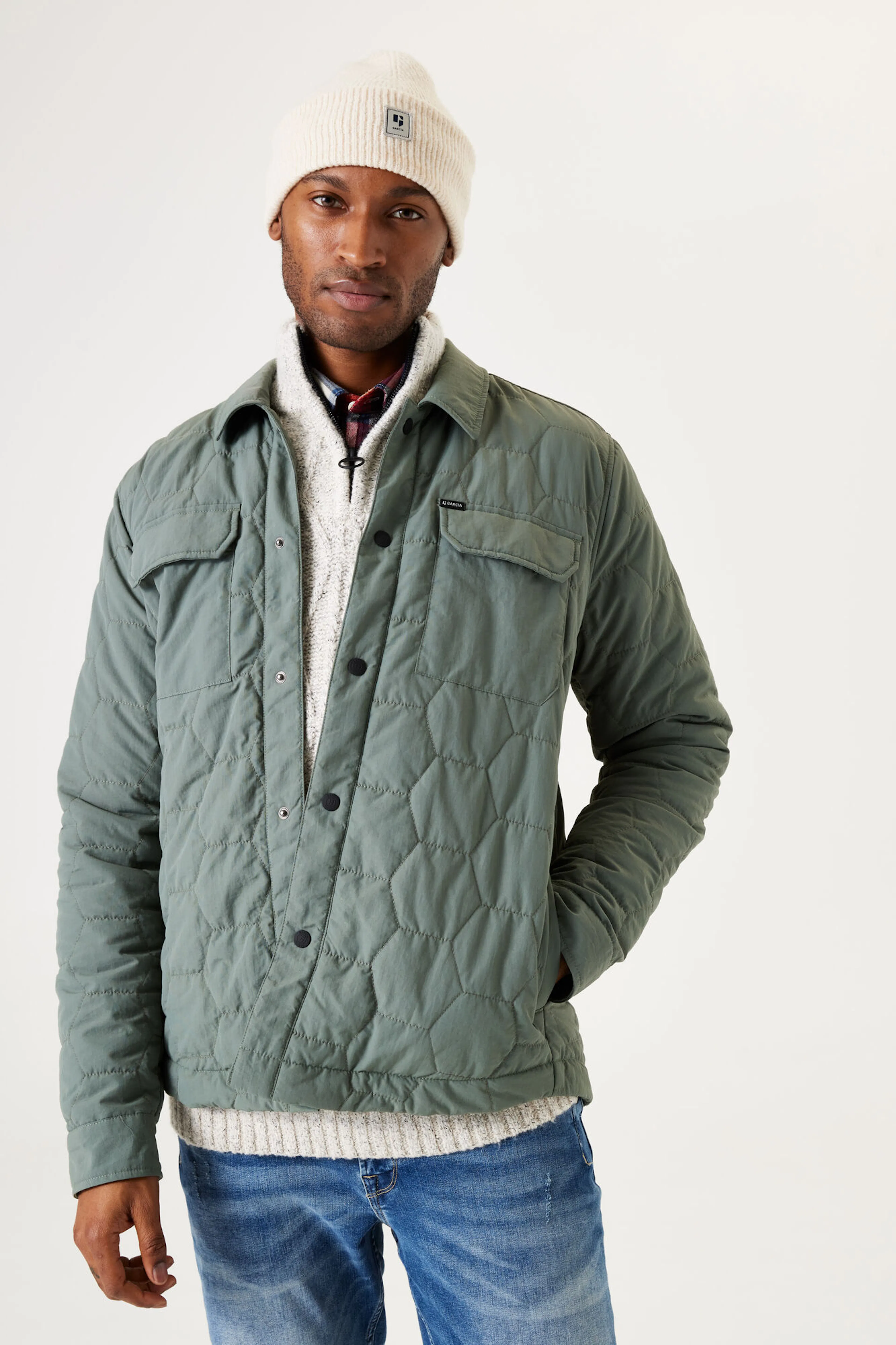 Groen overshirt patroon