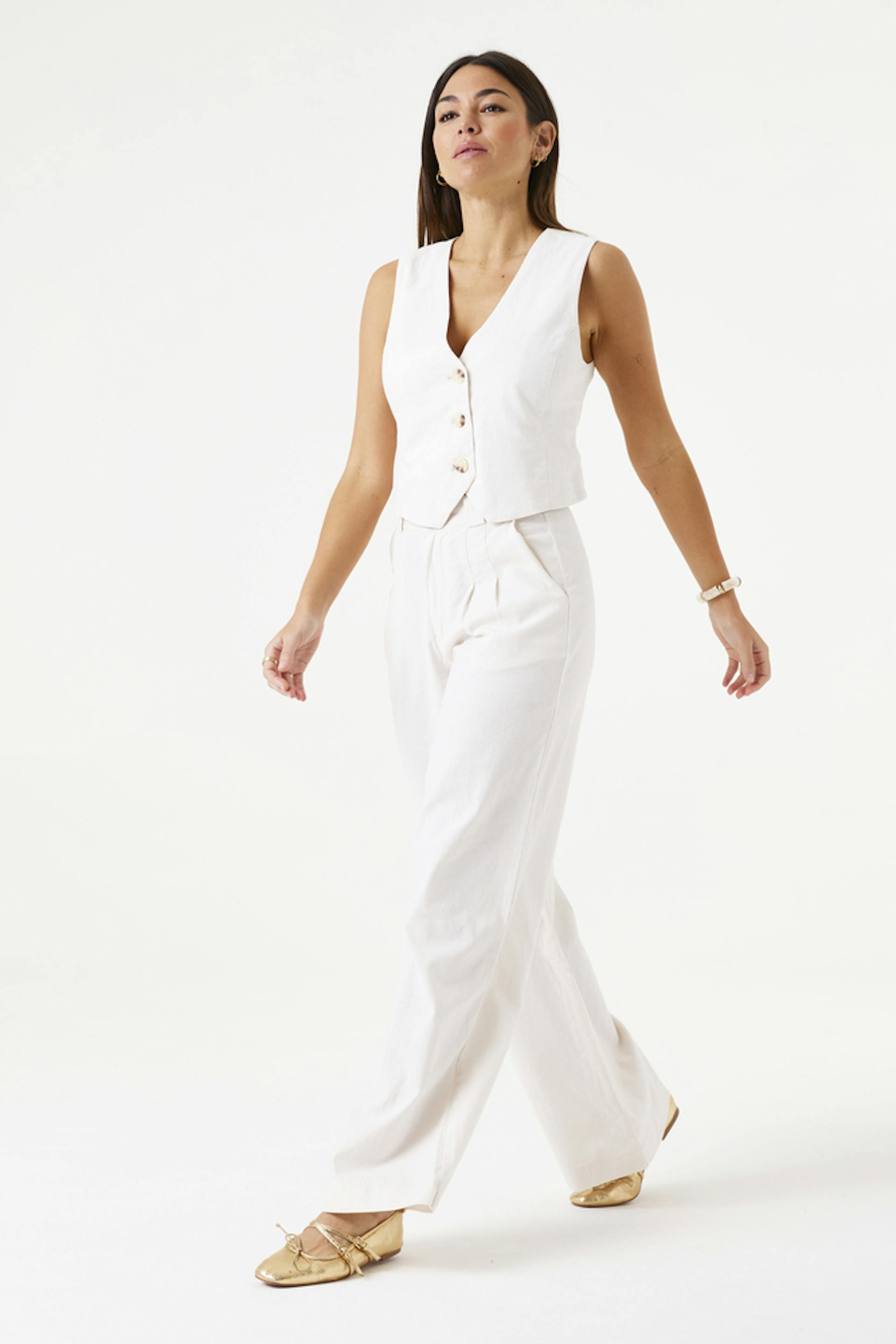 Gebroken witte broek