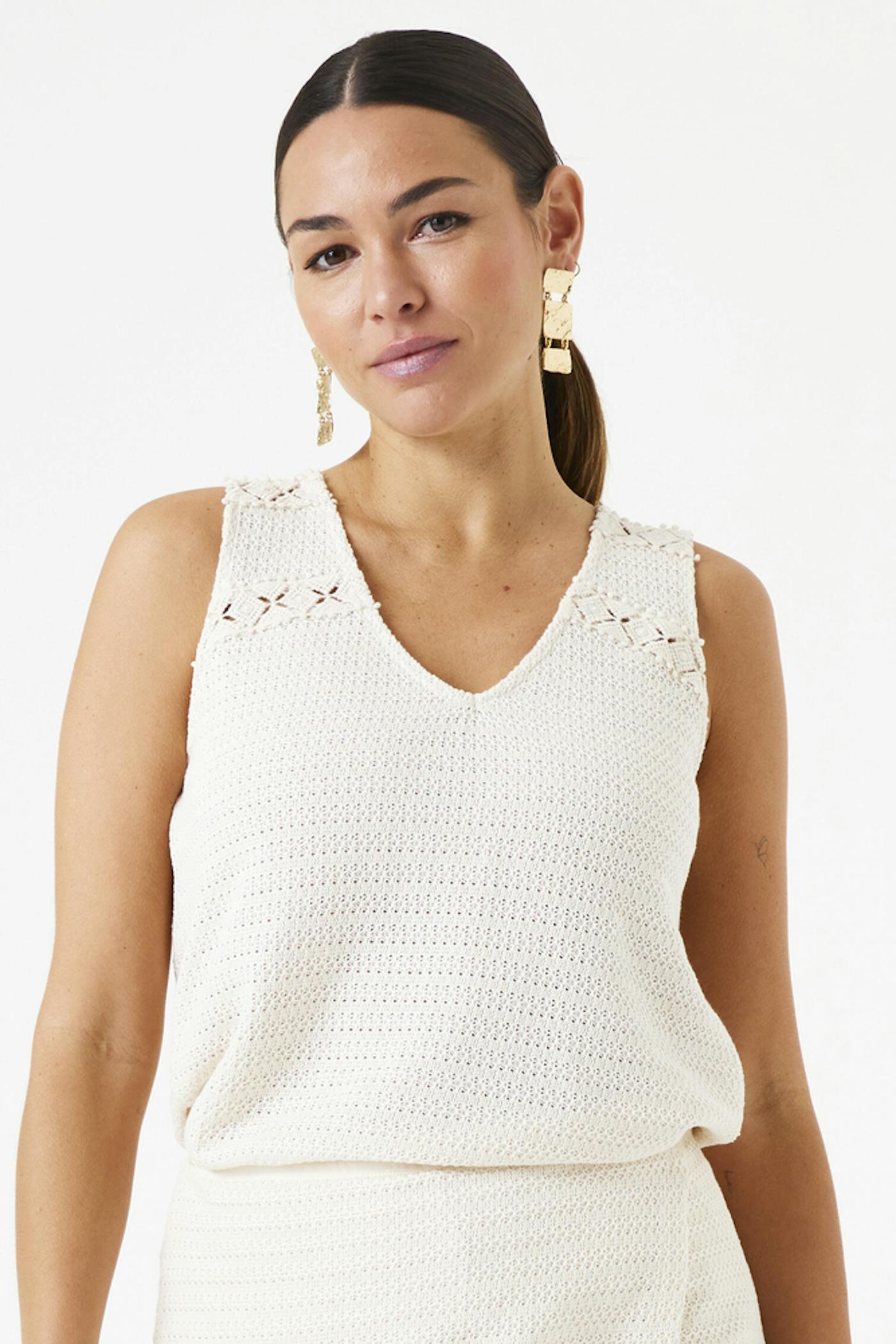 Gebroken witte top