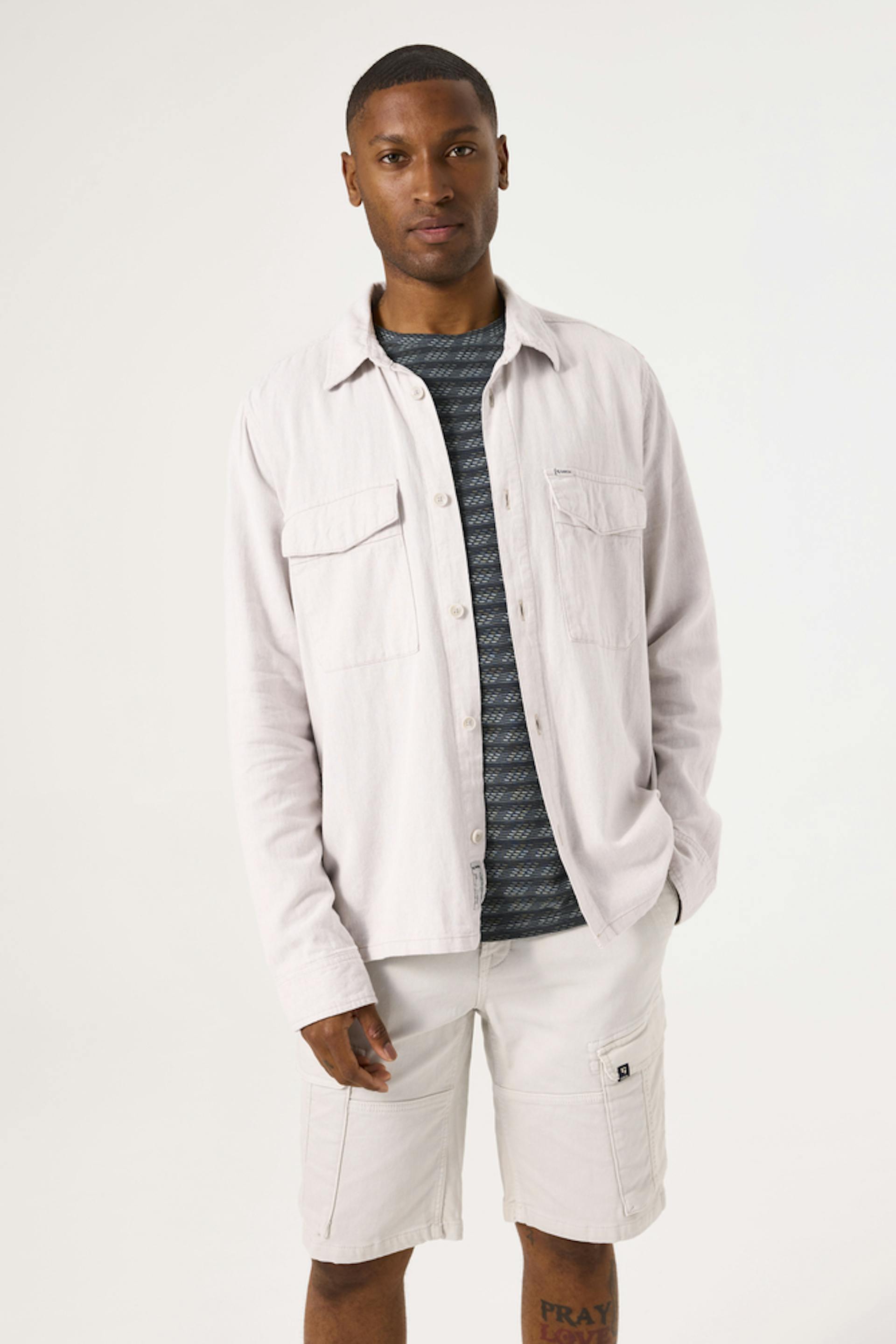 Lichtgrijs overshirt