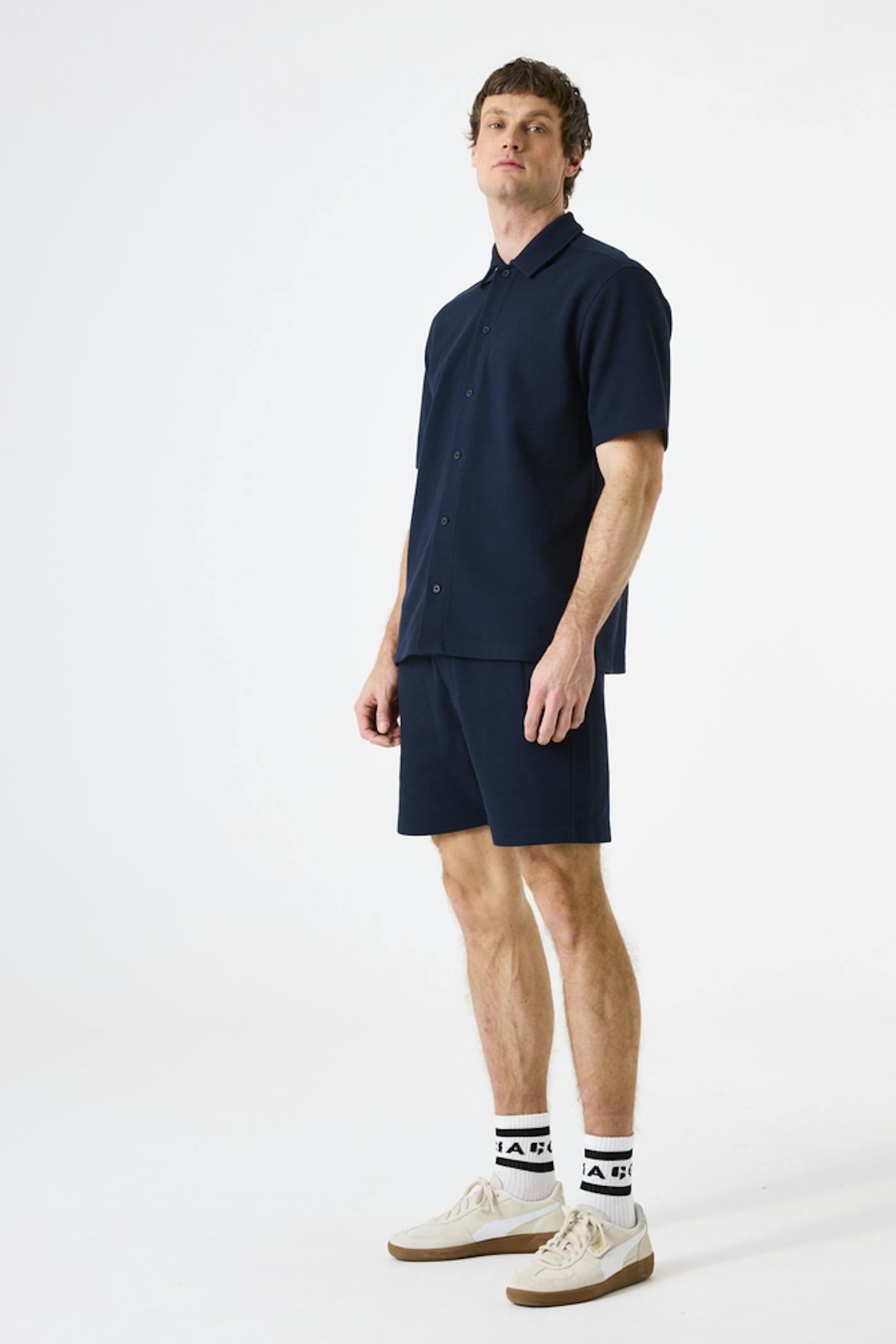 Dark blue jogger shorts