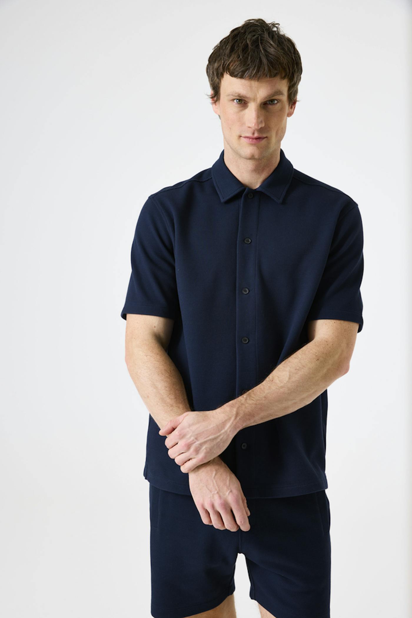 Dark blue shirt