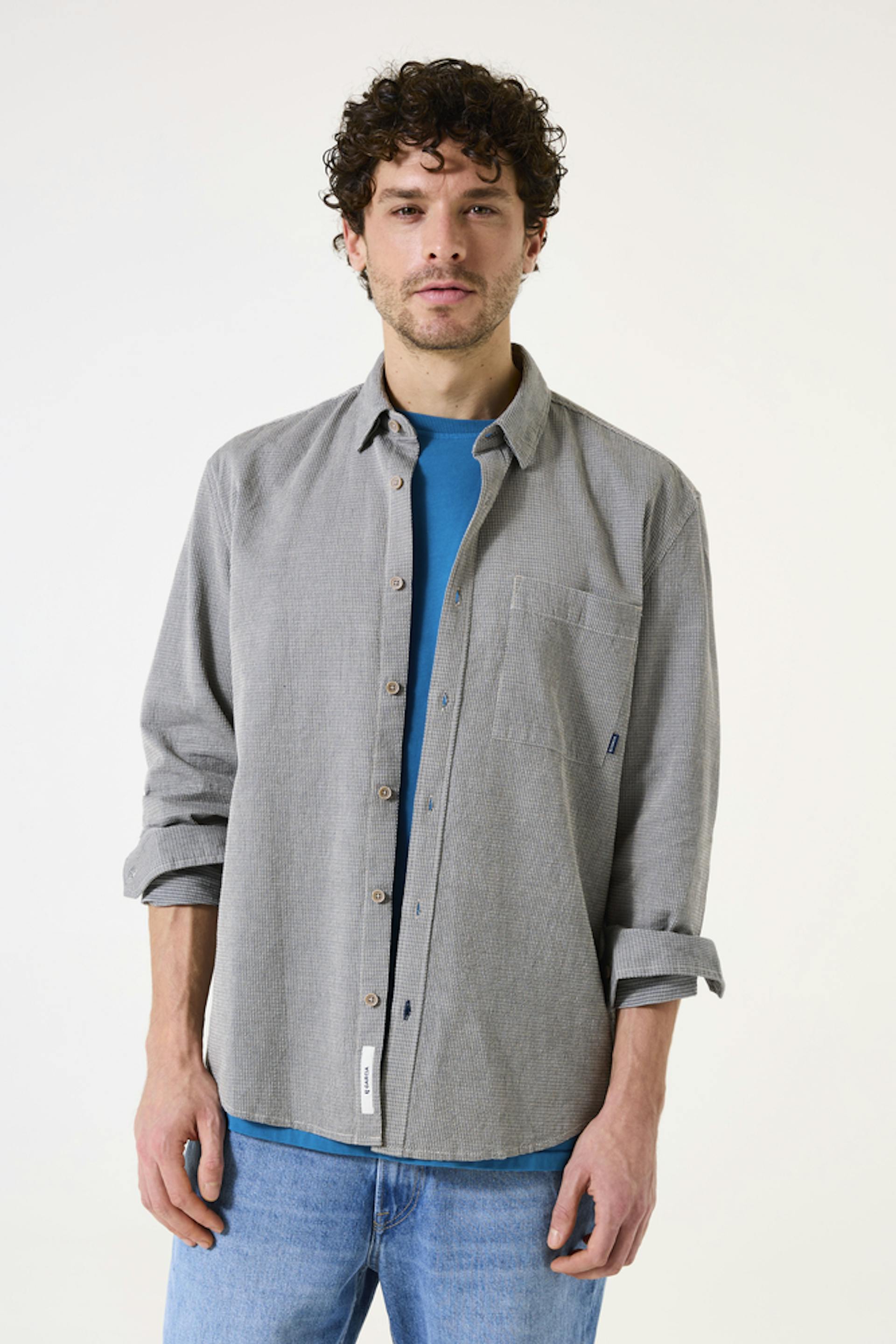 Blauw overhemd