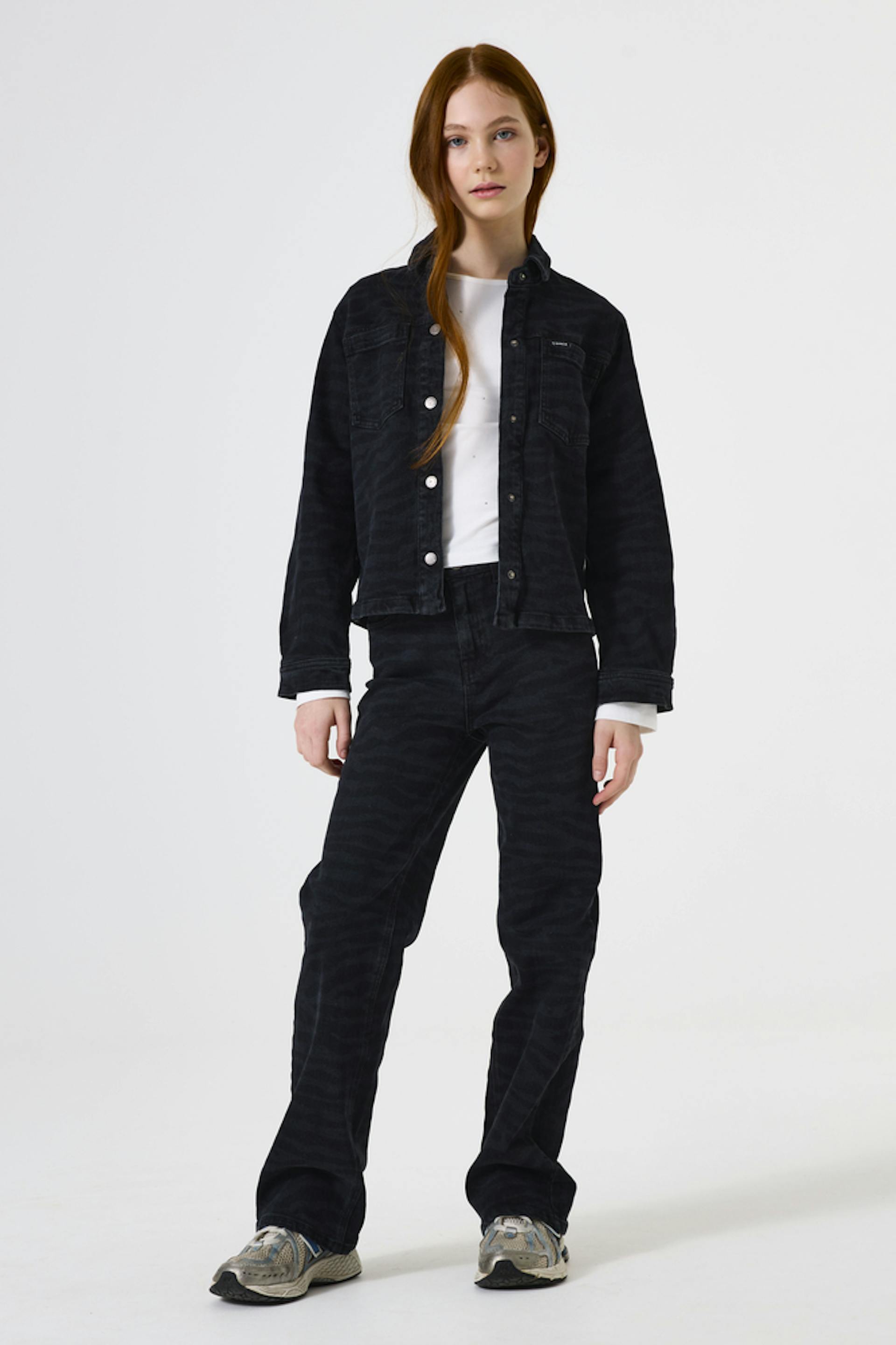 Straight jeans met print