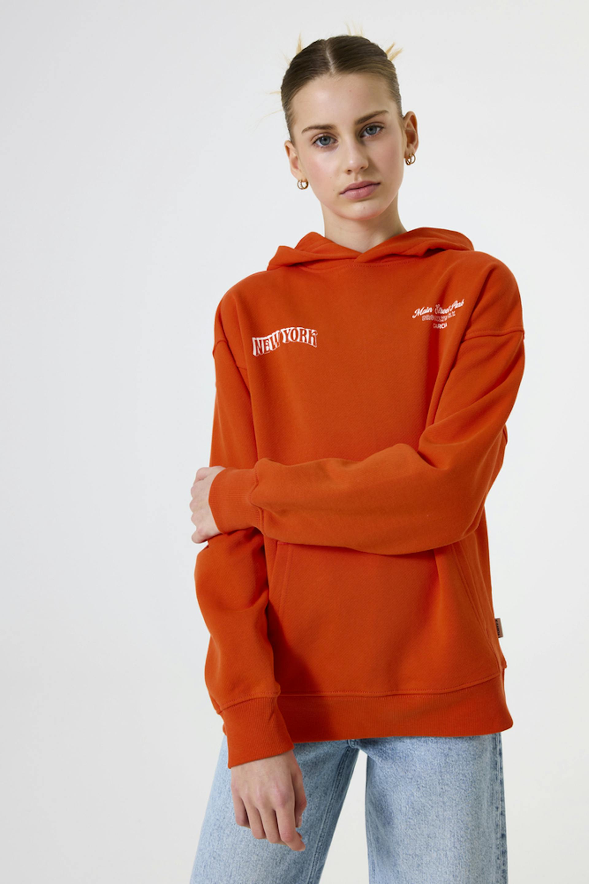 Oranje hoodie