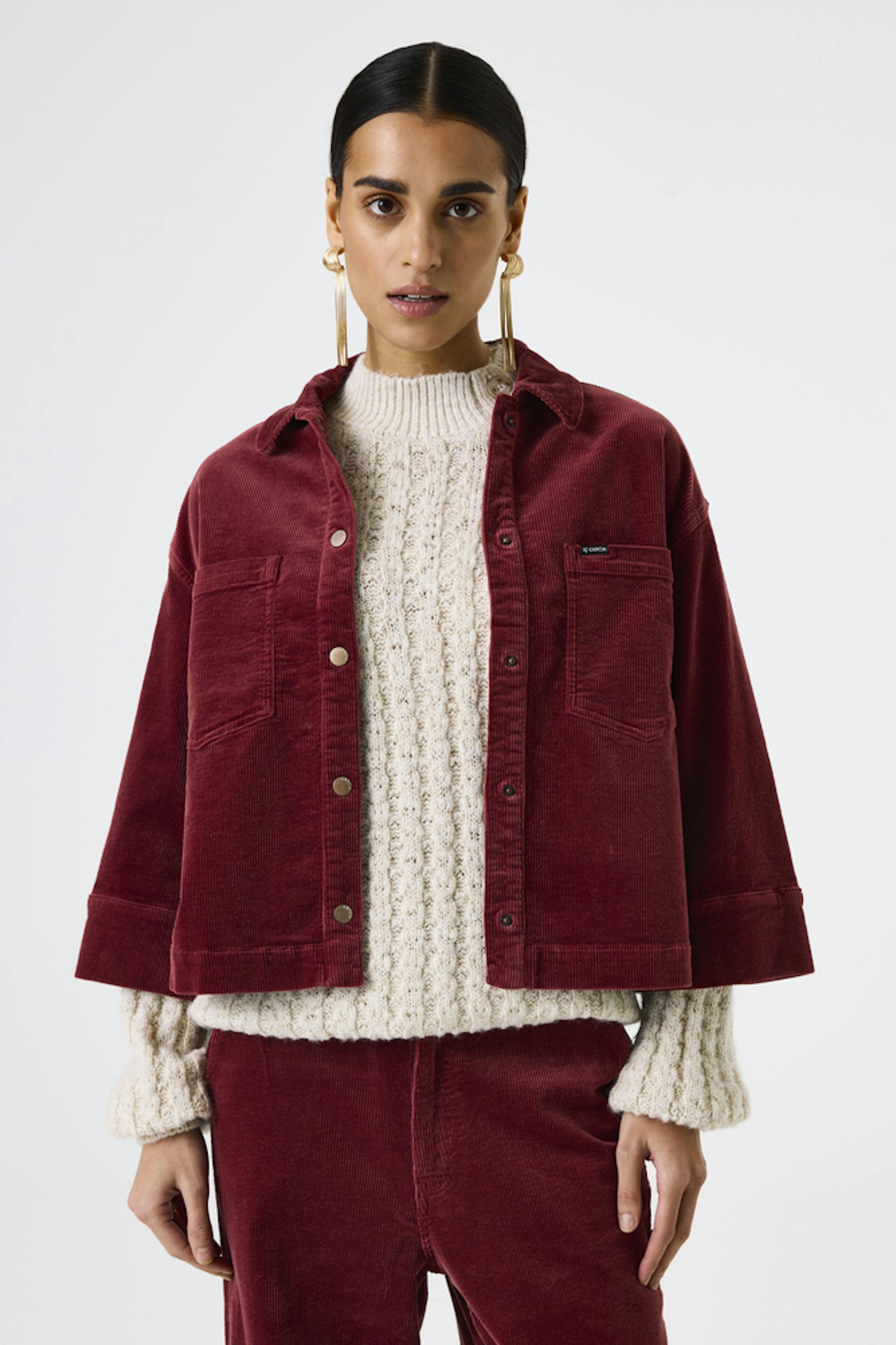 Dark red corduroy jacket