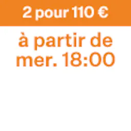 À partir de mercredi 18:00: 2 jeans pour 110 €