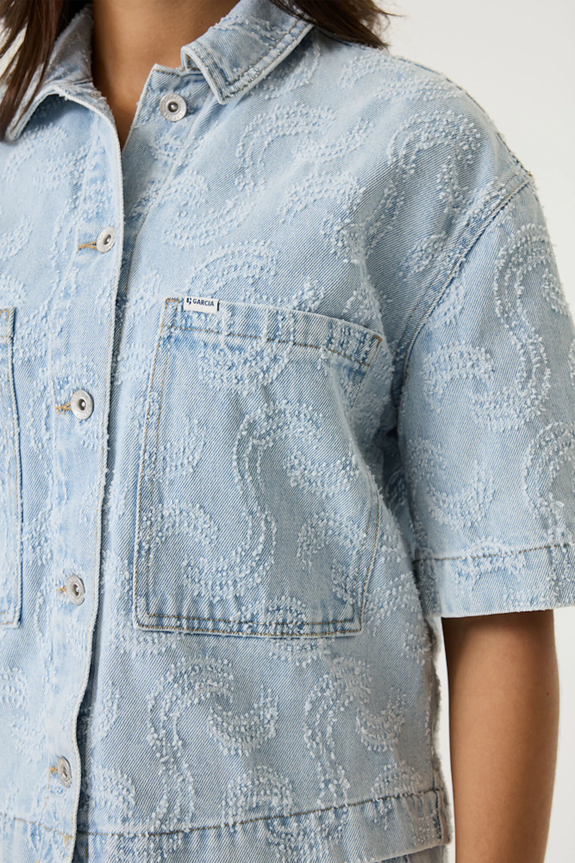 Veste en denim - Usé clair