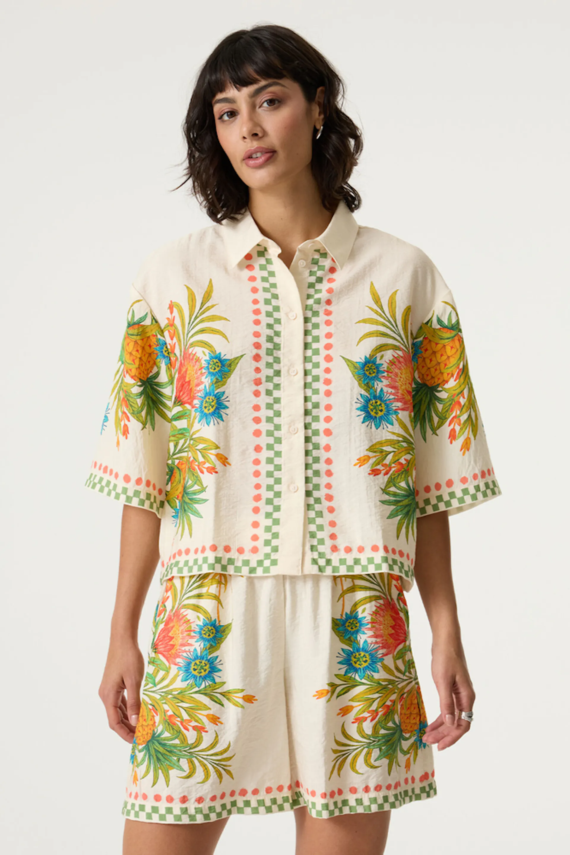 Bluse mit Druck