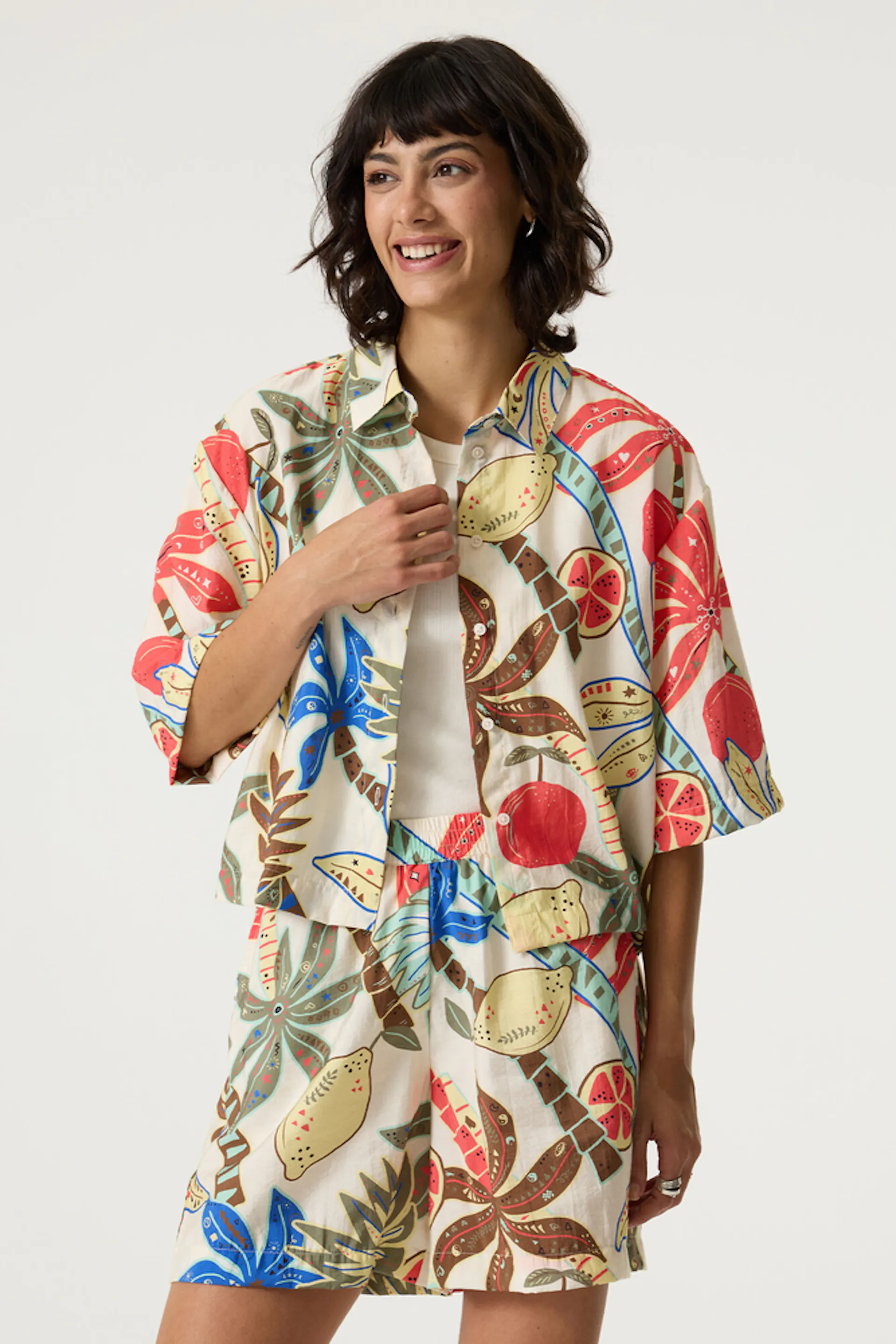 Bluse mit Druck