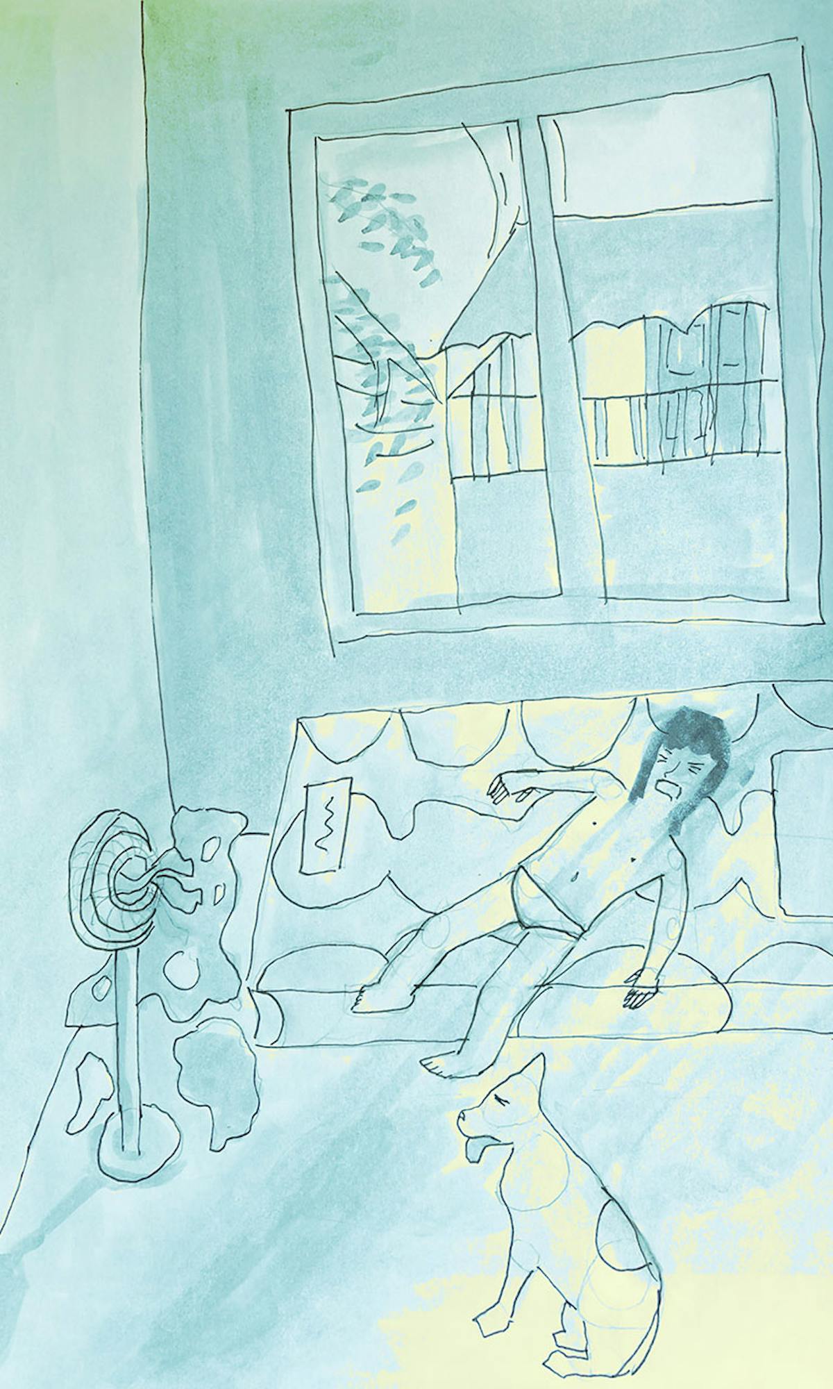 Garitma, fondo de pantalla para celular joven en día soleado con perro, dibujo marcador sobre papel