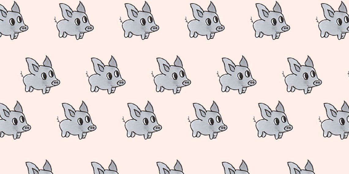 Garitma, fondo de pantalla para celular patrón de cerditos, dibujo marcador sobre papel