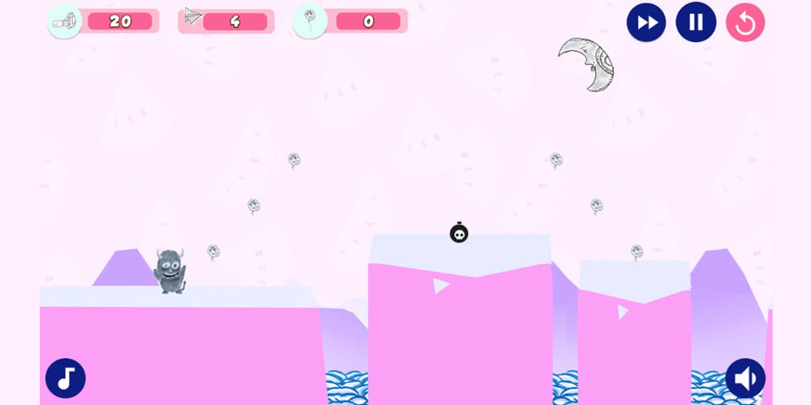 Garitma, juego de plataforma coleccionando globos.