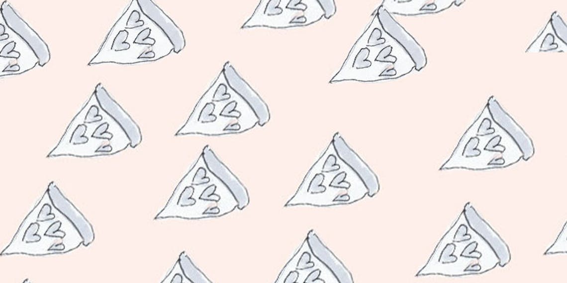 Garitma, fondo de pantalla para celular patrón pizza con corazones, dibujo marcador sobre papel