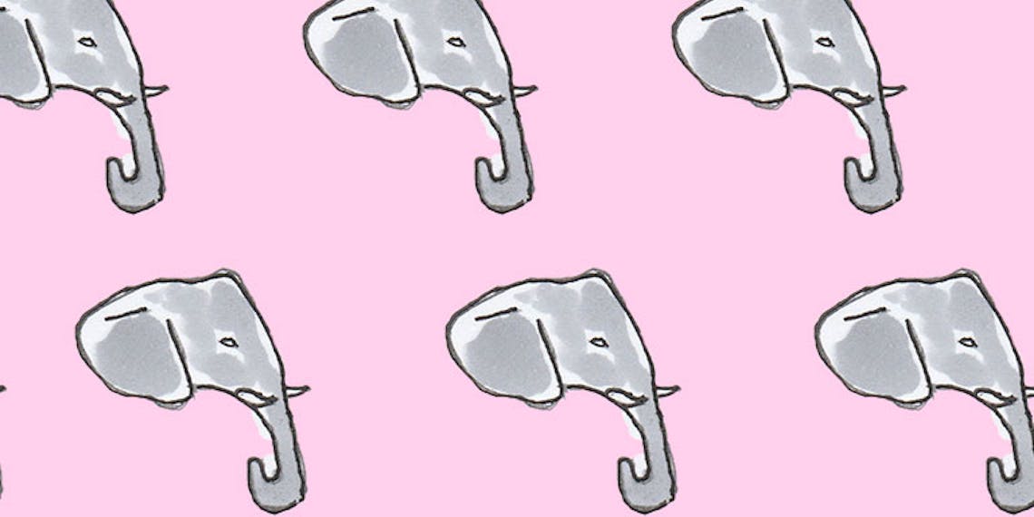 Garitma, fondo de pantalla para celular patrón de elefantes, dibujo marcador sobre papel