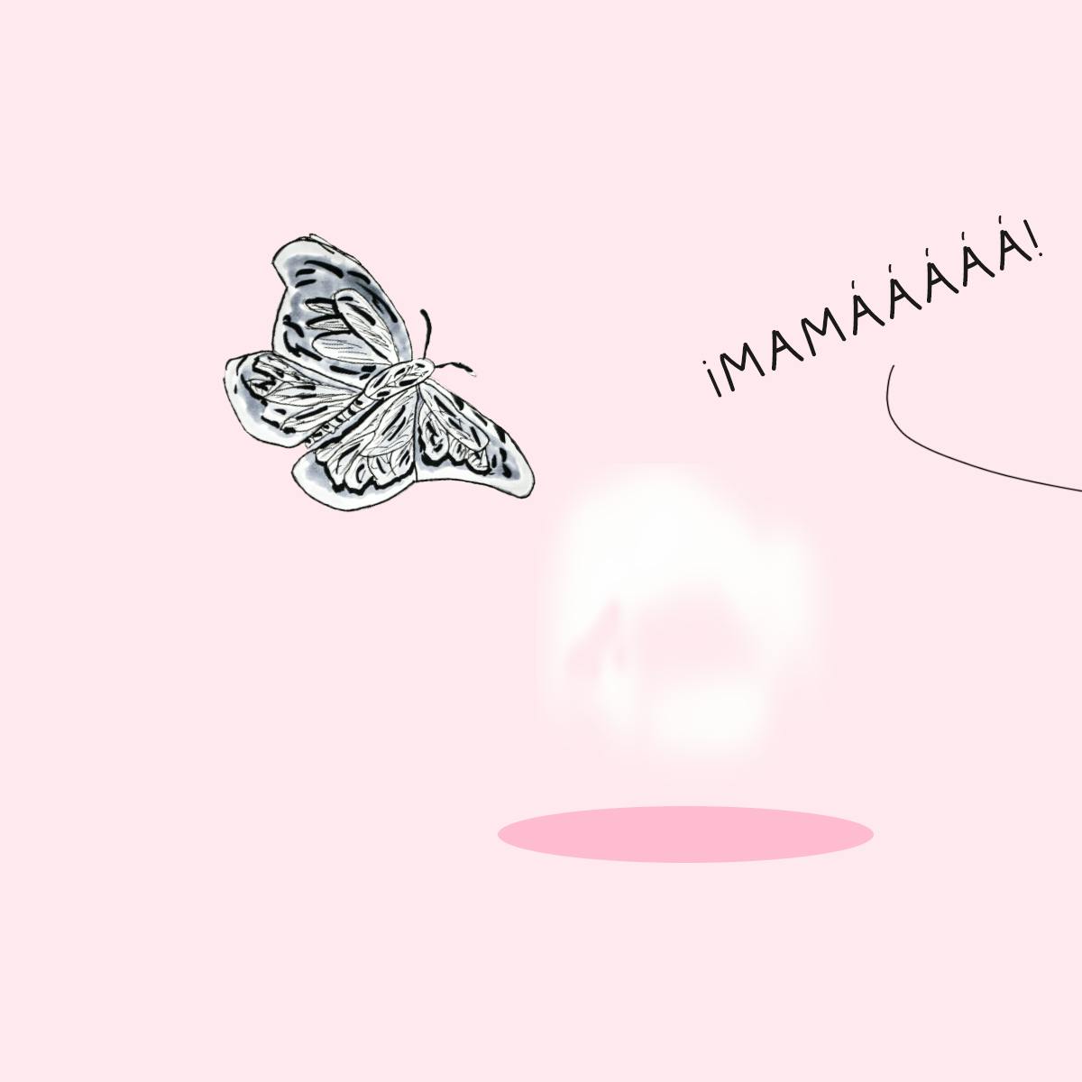 Garitma, Mariposa gigante, cómic dibujo marcador sobre papel
