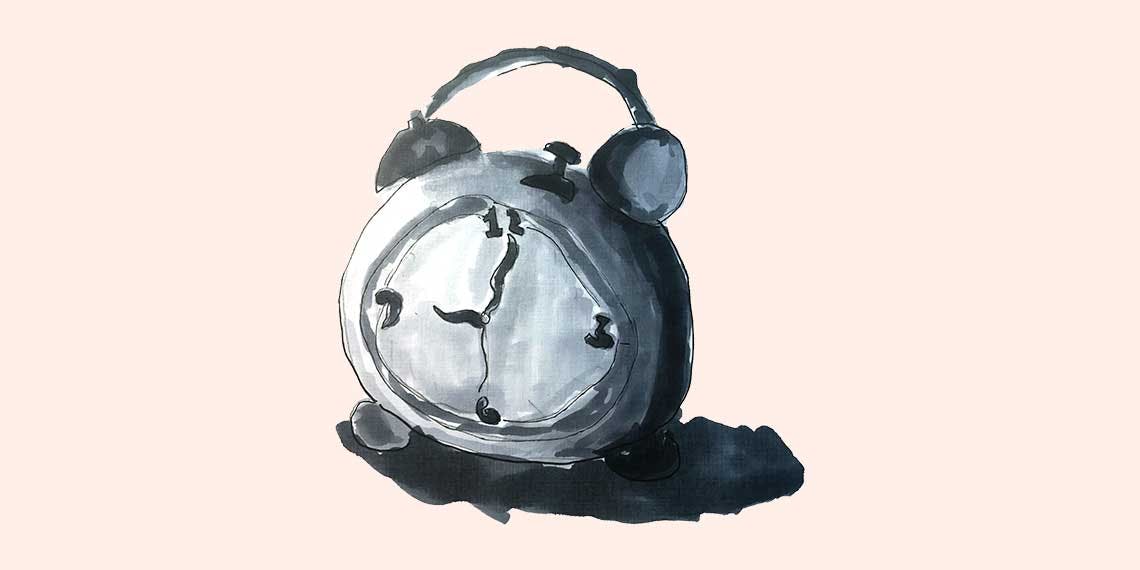 Dibujo de reloj en marcador sobre papel por garitma