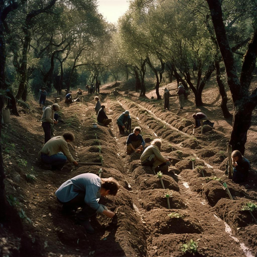 As soil moisture levels have fluctuated around 35%, assign a group of volunteers to monitor soil moisture at Sintra Mountain. Implement measures to enhance water retention such as installing swales or infiltration trenches. Plant cork oak and bay laurel to increase soil stability and water retention.