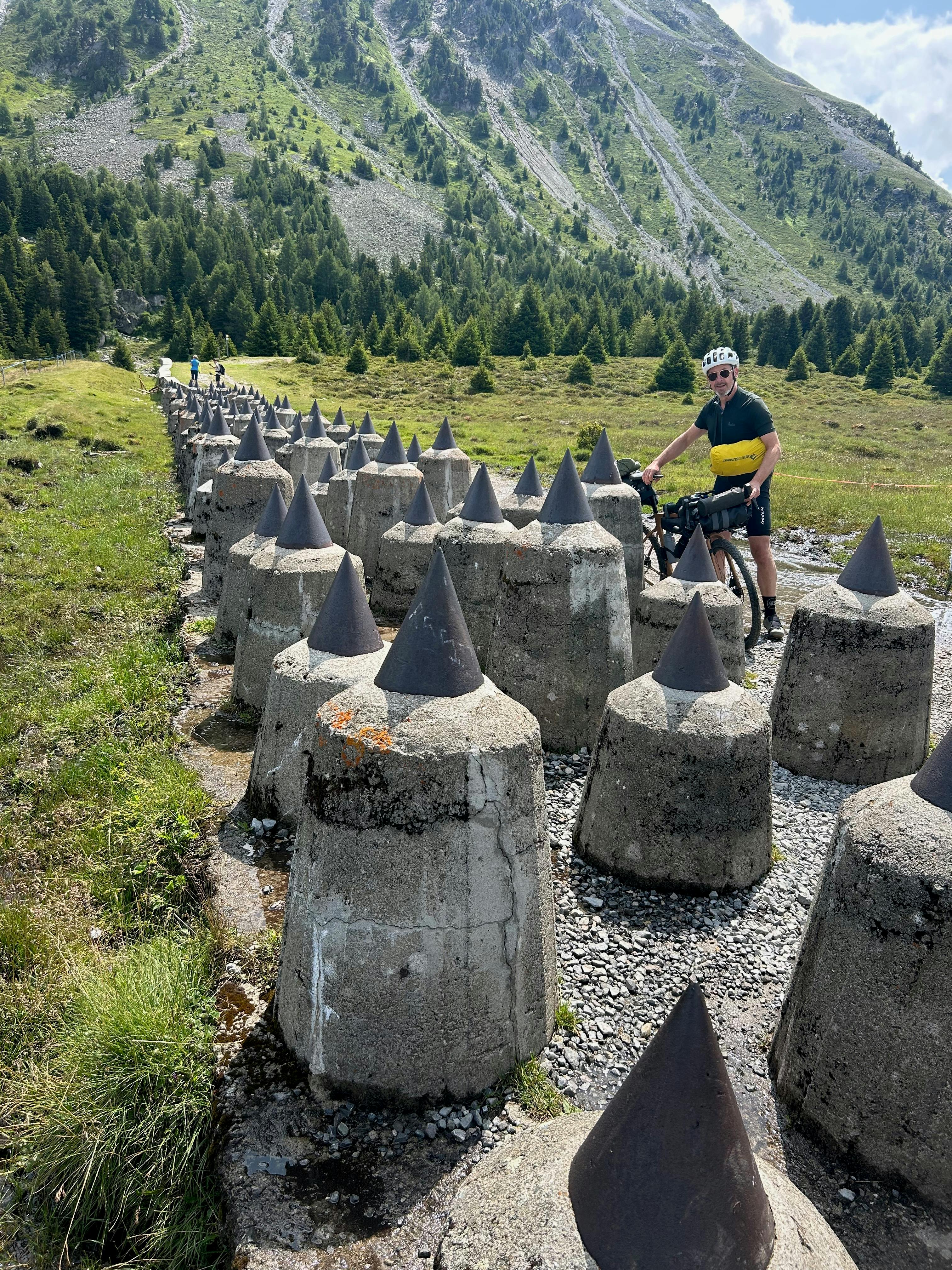Uwe on a tank cement block