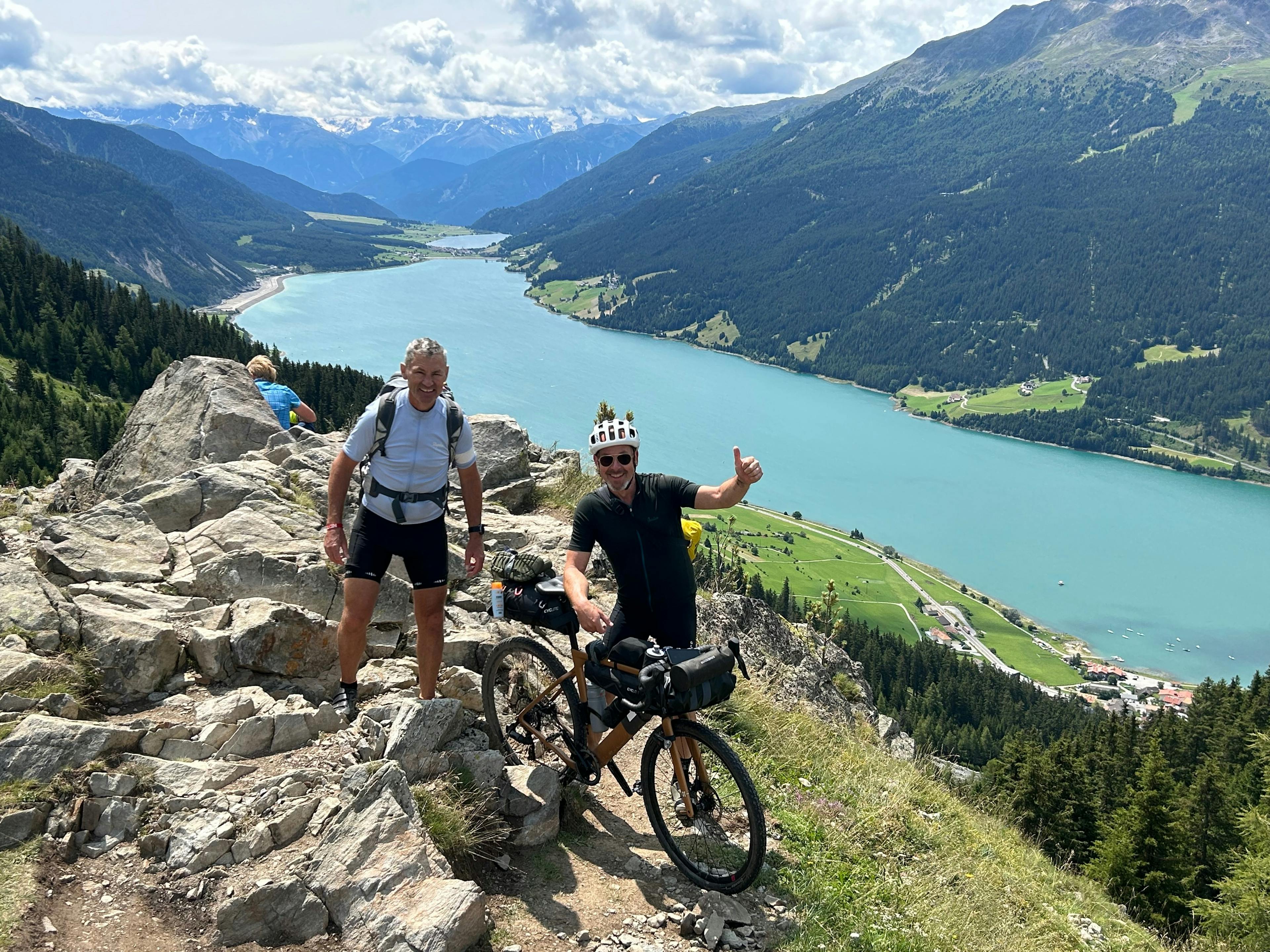 Uwe and Gary at the top of Reschenpass