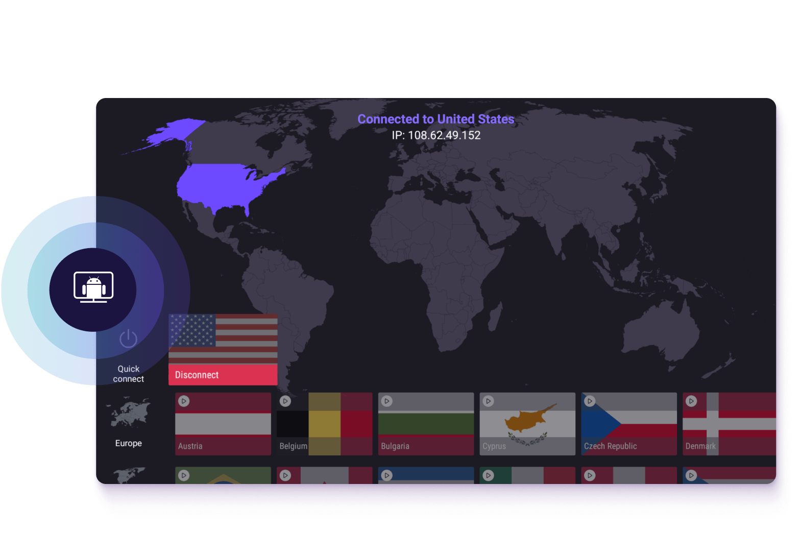 Een vertrouwde en eenvoudig te gebruiken VPN-app voor Android TV