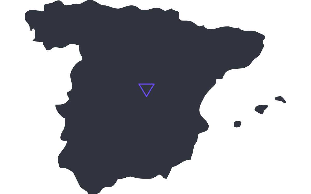 Mapa de España con VPN