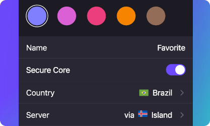 Options available when you create or edit a profile