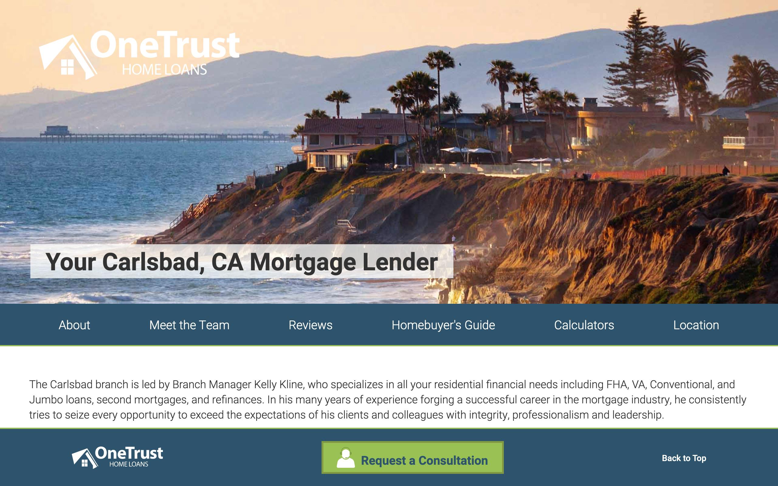 Corporate Branch Landing Pages