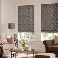 roman shades in a living room