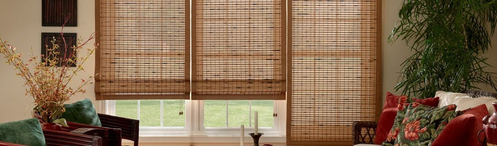 natural shades in a living room